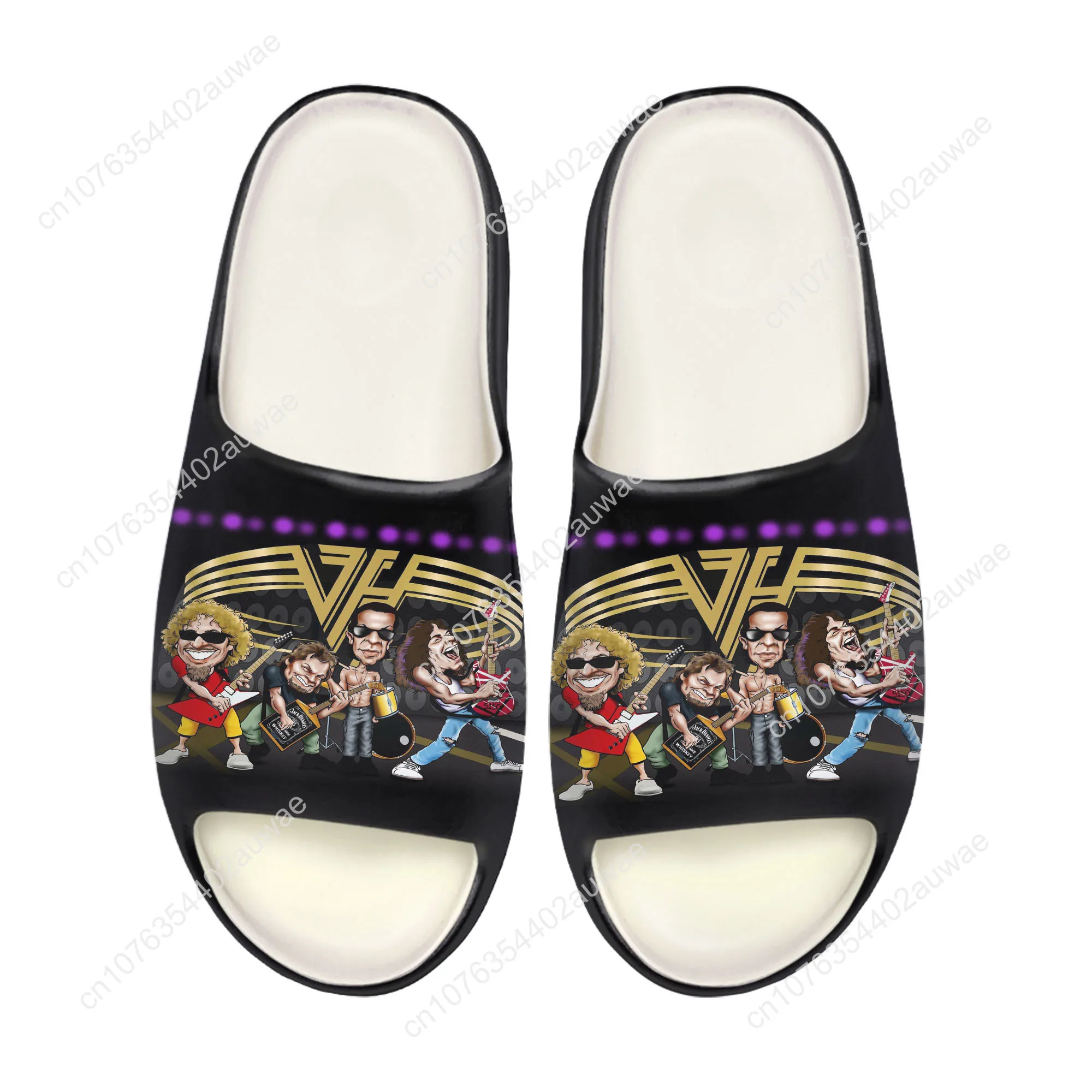 Van Evh 1984 Stripes Halen Soft Sole Sllipers Home Clogs Step on Water Shoes Mens Womens Teenager 5150 Customize on Shit Sandals