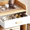 Small Apartment Oven Microwave Cabinet Modern Storage Dining Room Sideboard Sliding Wheel Kitchen Cabinets Drawers Organizer 2