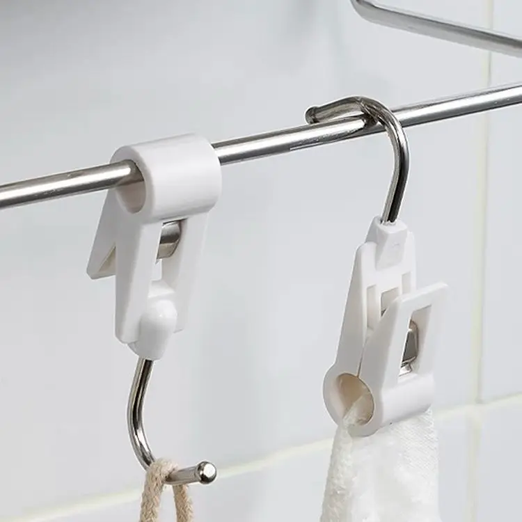 

3PCS Pole hook clothes windproof hook kitchen bathroom no punching clip hooks