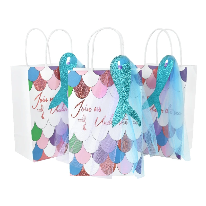 Mermaid Gift Bag & Wrap Kit, 6pc