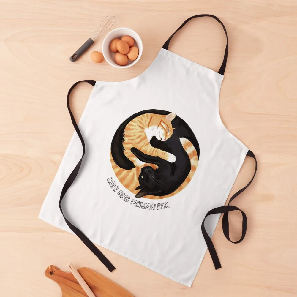 

Cole And Marmalade Cats Yin Yang Lover Design, Soft Women Unique, Funny Design Apron pinafore kitchen accessories Apron for girl
