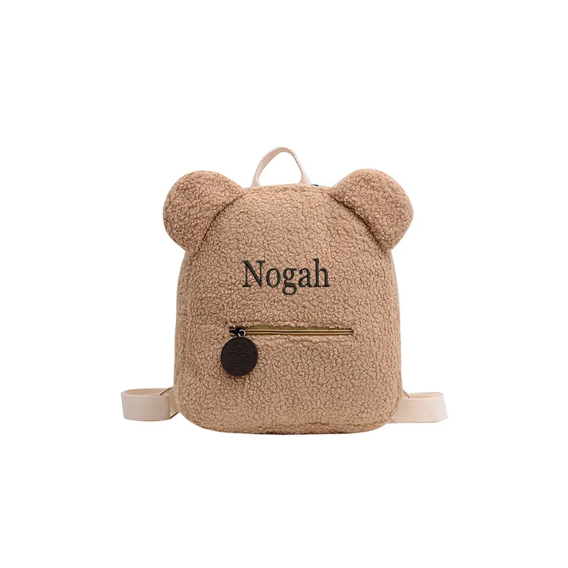 Custom Teddy Bear Backpack Embroidered Name Kids School Backpack Children's Day Party Gifts Birthday Bags with Personalized Name new duffy bear backpack duffy bear shelliemay plush backpack kids cartoon duffy bear school bag children canvas backpack gifts