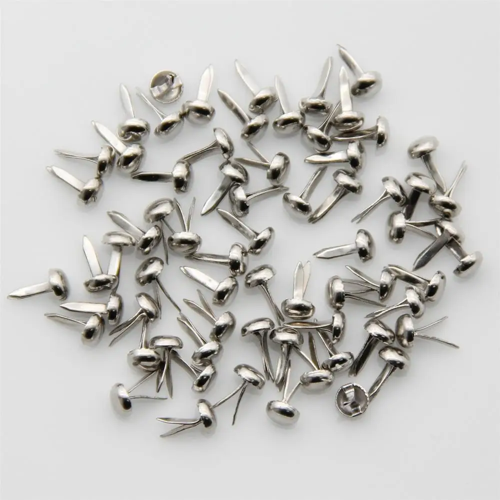 Round Metal Mini Brads Studs Spike For Scrapbooking Embellishment Fastener DIY Handmade Craft Accessories 4.5MM/8MM metal brads