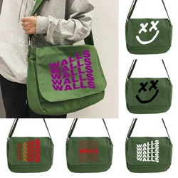 Messenger Bag Fashion Multi-function Messenger Bag Youth Personality Currency Versatile Portable One-shoulder Walls Pattern Bags