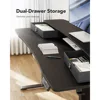 Electric Standing Desk with 2 Drawers, C-Clamp Mount Compatible, Height Adjustable Computer Desk 4