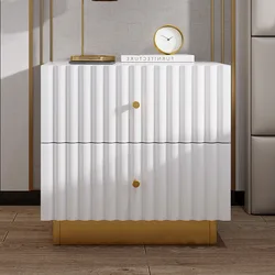 Mesita de noche de lujo, armario de almacenamiento pequeño, minimalista, moderno, ligero, para dormitorio