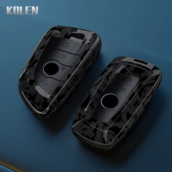 ABS Carbon Fiber Car Key Case Cover For BMW X1 X3 X5 X6 X7 F30 F34 F10 F20 G20 G30 G01 G02 G05 F15 F16 1 2 3 5 7 Series G11 G32