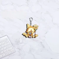 Game Chibis Cartoon Keychains for Accessories Bag Shadow Milk Pure Vanilla Mystic Flour Candy Apple Cookie Keyrings Kids Gift 2