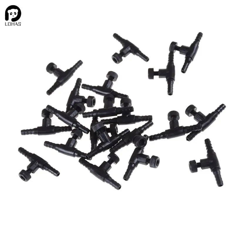 Aquarium Accessories 20pcs Aquarium Air Line Tubing Pipe Tube Adjustable Connector Pump Flow Control Valves Switch Tap for 4*6mm Hose Trachea aquarium accessories aquarium air pump accessories aquarium oxygen pump hose aquarium air splitter valve aquarium air regulator valve