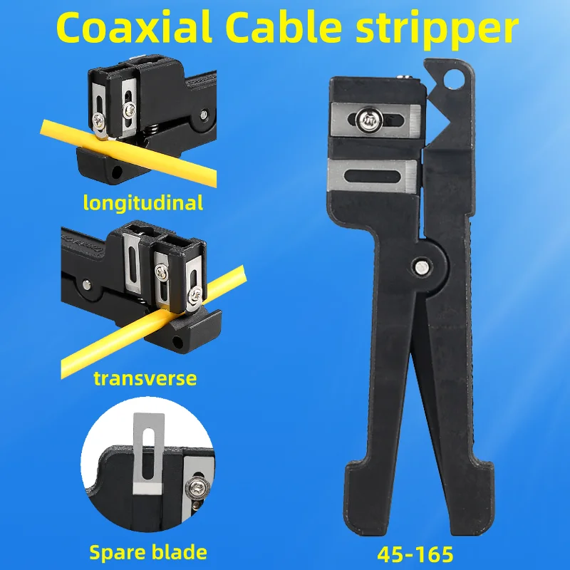 Fiber Optic Stripper 45-165/45-163/45-162 Coaxial Cable Stripper Optical Cable Slitter Beam Tube Stripper Wire Stripper Tool u01 hd audio player es9038q2m decoded bt5 0 supports fiber optic coaxial usb flash drive for wma wav ape flac lossless format