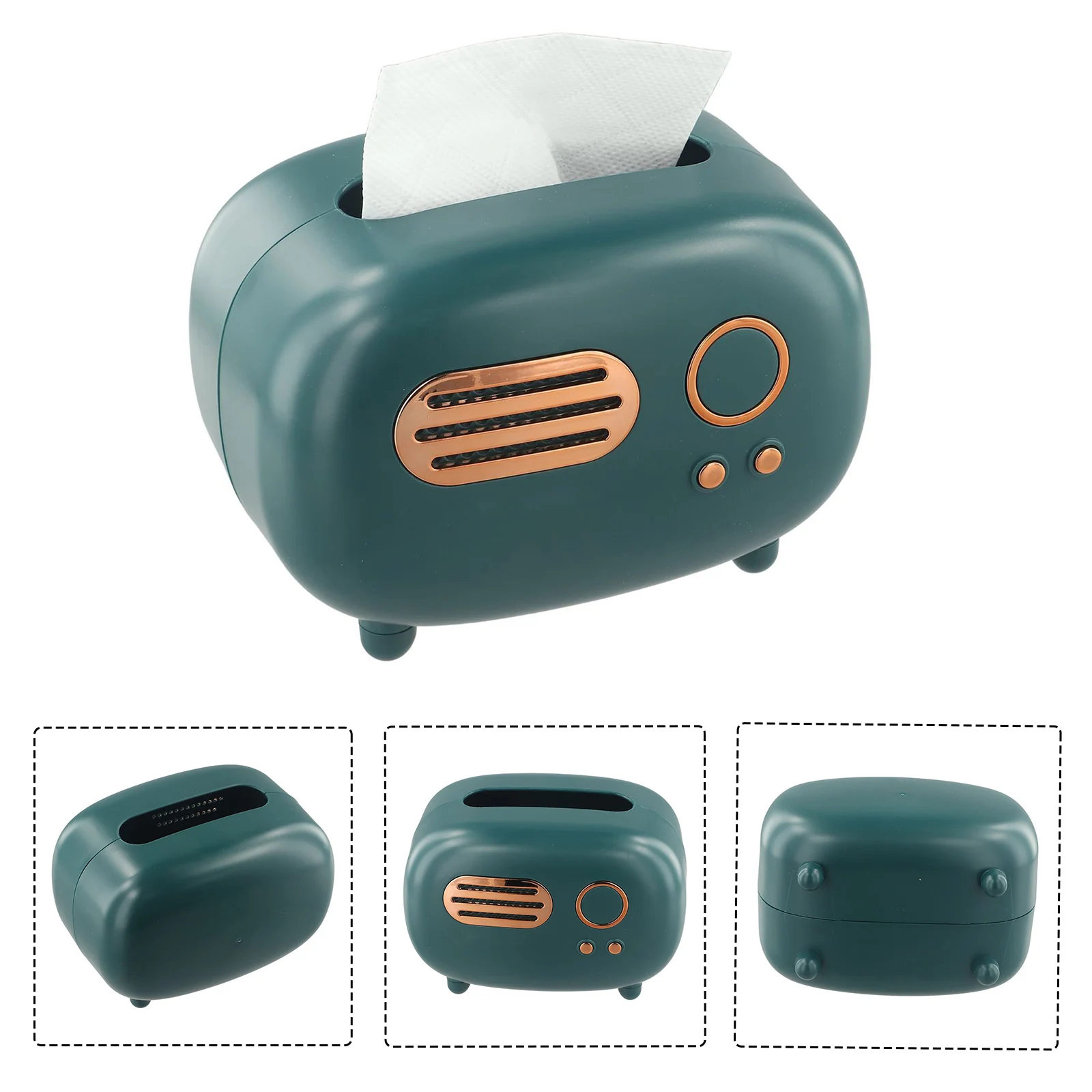 

Radio Model Tissue Box Desktop Paper Holder Wet Wipes Decoration Box Napkin Container Home Decor Tissue Paper Holder
