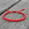 Bracelet bouddhiste tibétain porte-bonheur tressé à la main réglable noeud King Kong fil rouge bracelets porte-bonheur pour femmes hommes Couple amoureux