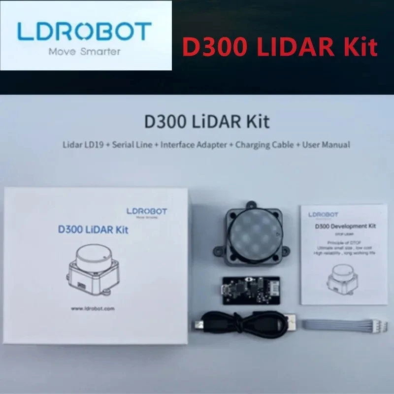 LDROBOT D500 Lidar Kit DTOF ROS Car SLAM Navigation Scanning Laser Radar Sensor Support ROS1 and ROS2 for Indoor and outdoor 6