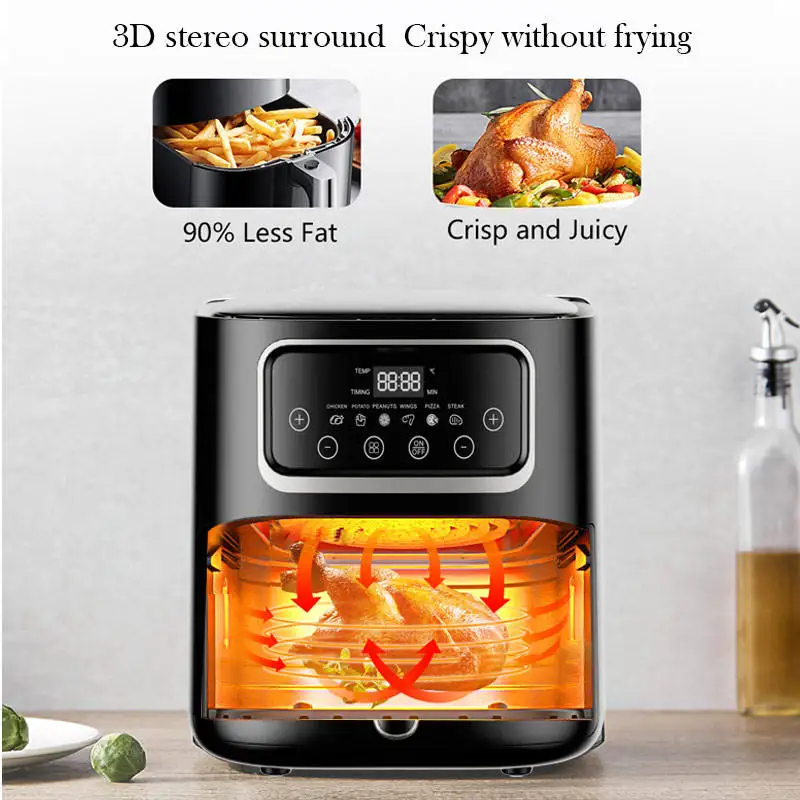 New Visual Glass Smart Fryers Xl 15 Liters Household Visible 15L 12L 12 Litre Window Air Fryer 10 Litres