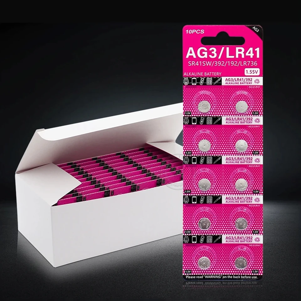 POWEROWL 40 Pack LR41 AG3 L736 392 384 192 Pile 1,5 V Piles bouton bouton [Cellules mises à jour, plus durables
