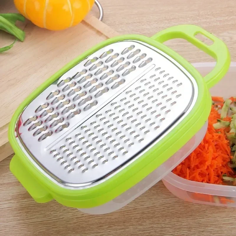 Vegetable and Fruit Slicer Plastic Manual Vegetable Chopper Slicer Cheese Carrot Shredder 3-in-1 Potato Grater French Fry Cutter Kitchen Fruit Accessories