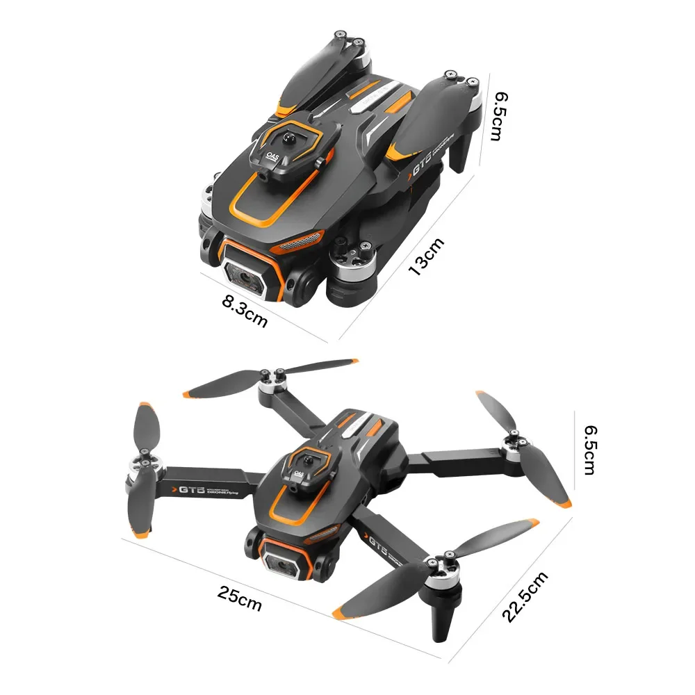 GT5 Mini Drone Remote control with screen 4K Professional Camera 360° Obstacle