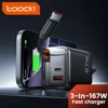 Toocki 67W GaN USB C Charger With Retractable Type C Cable 3 in 1Digital Dsiplay Fast Charger For iPhone 16 15 Samsung Laptop