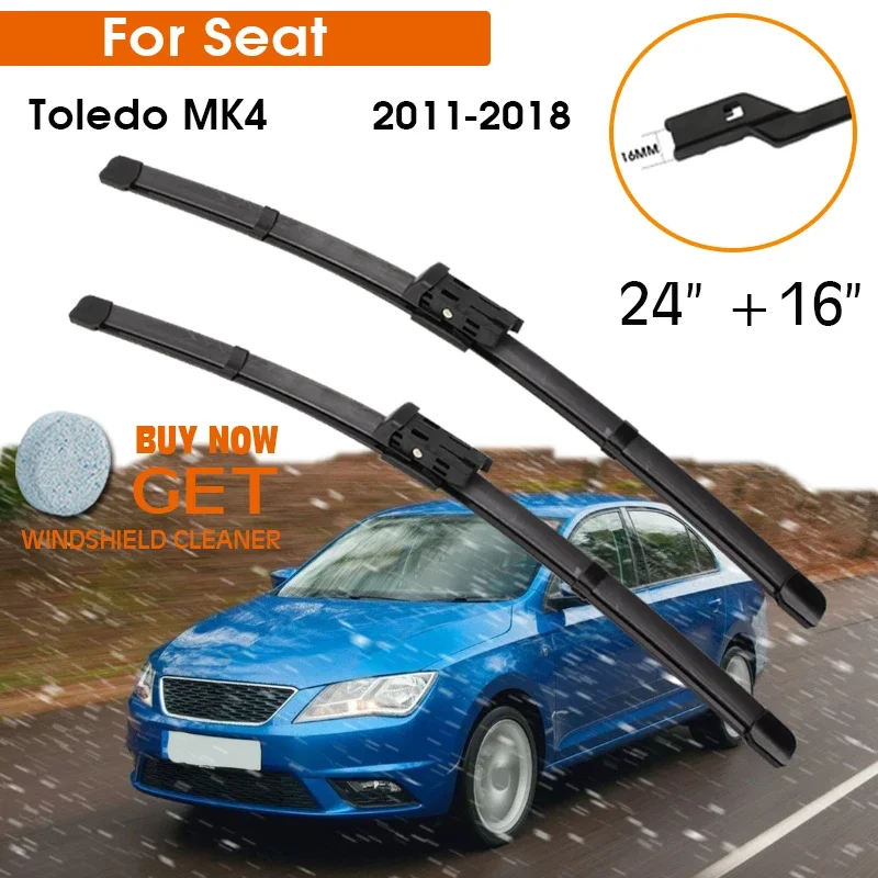 

Щетка стеклоочистителя для сиденья Толедо MK4 2011-2018 лобовое стекло резиновая силиконовая заправка переднее окно стеклоочистителя 24 "+ 16" LHD RHD ...