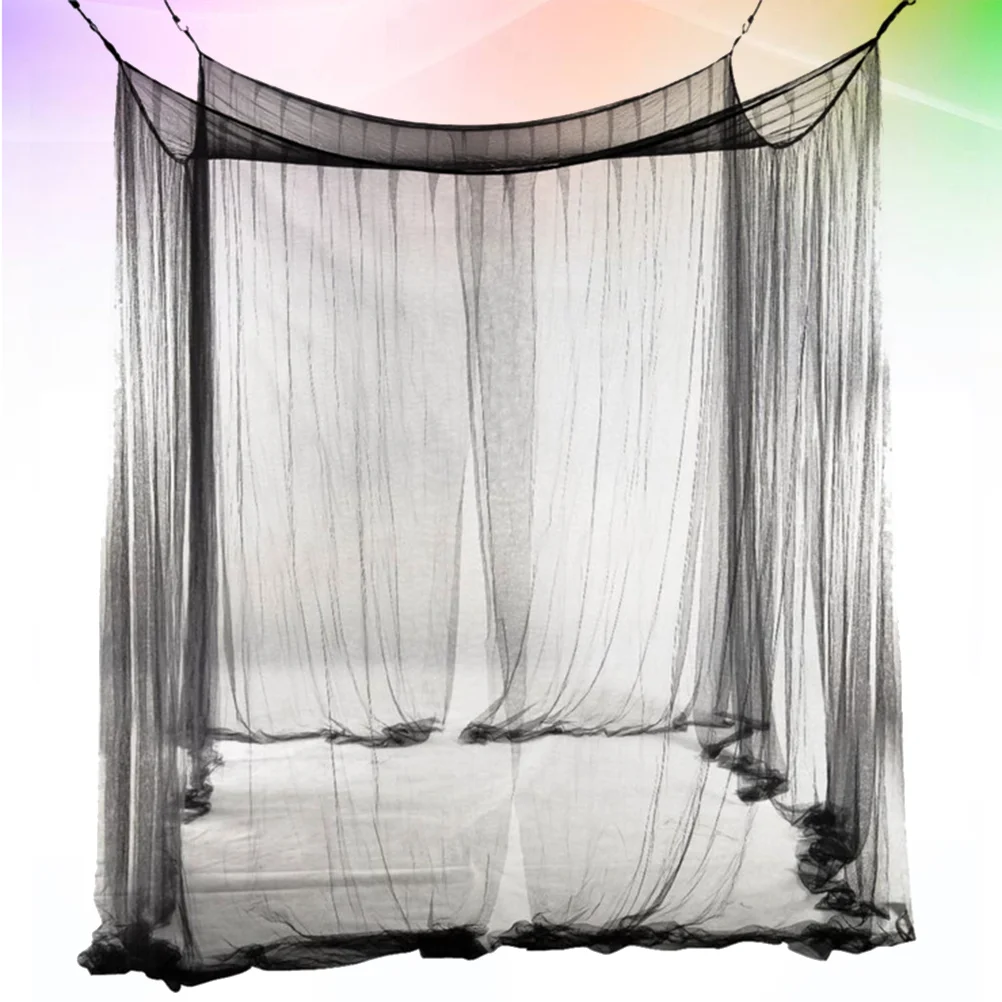 

Canopy Bed Curtains Mesh Net Bed Canopy 4 Corner Post Bed Canopy Curtain Bedroom Nursery Room Decor