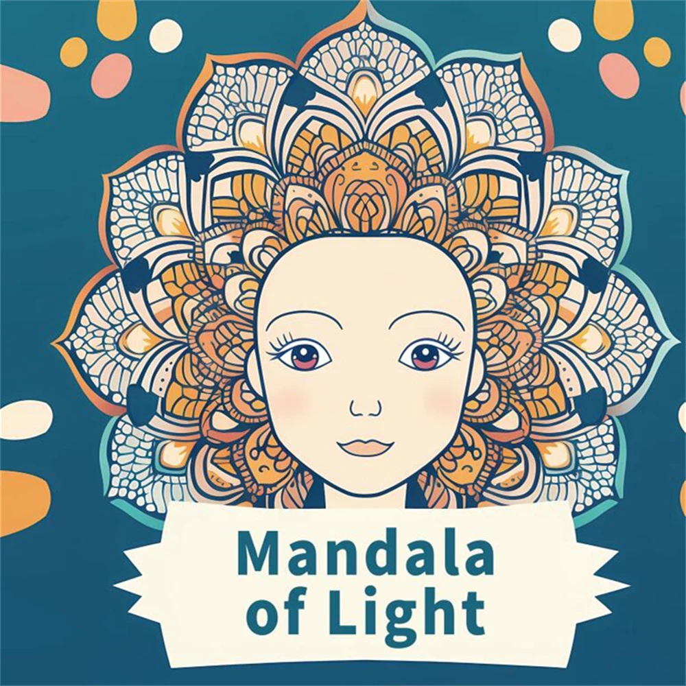 Mandala of Light  Art Coloring Book 22Pages Gift For Birthday Party Relieve Stress Kill Time Graffiti Painting Drawing Art Book 3