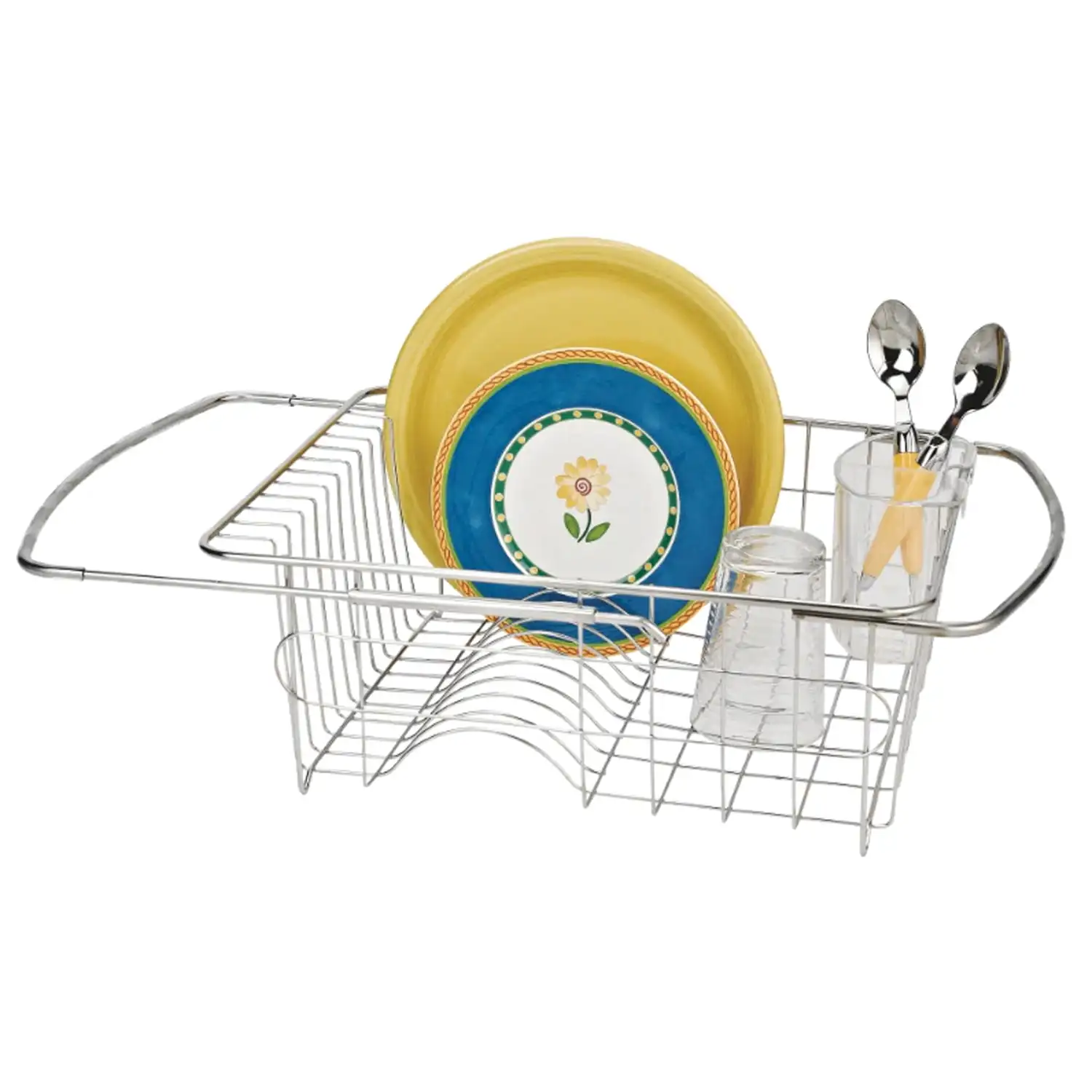 

Better Houseware 1423 Stainless Steel Adjustable Over-the-Sink Dish Drainer