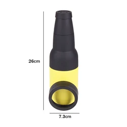 Triple-Function Insulated Stainless Steel Beverage Holder with Built-in Bottle Opener (Yellow)