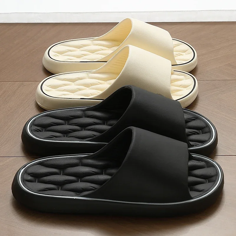 

Fashion Summer Women Home Slippers Thick Platform Flip Flops Bathroom Home Men Indoor Non-Slip Slipper Female Cloud Slides