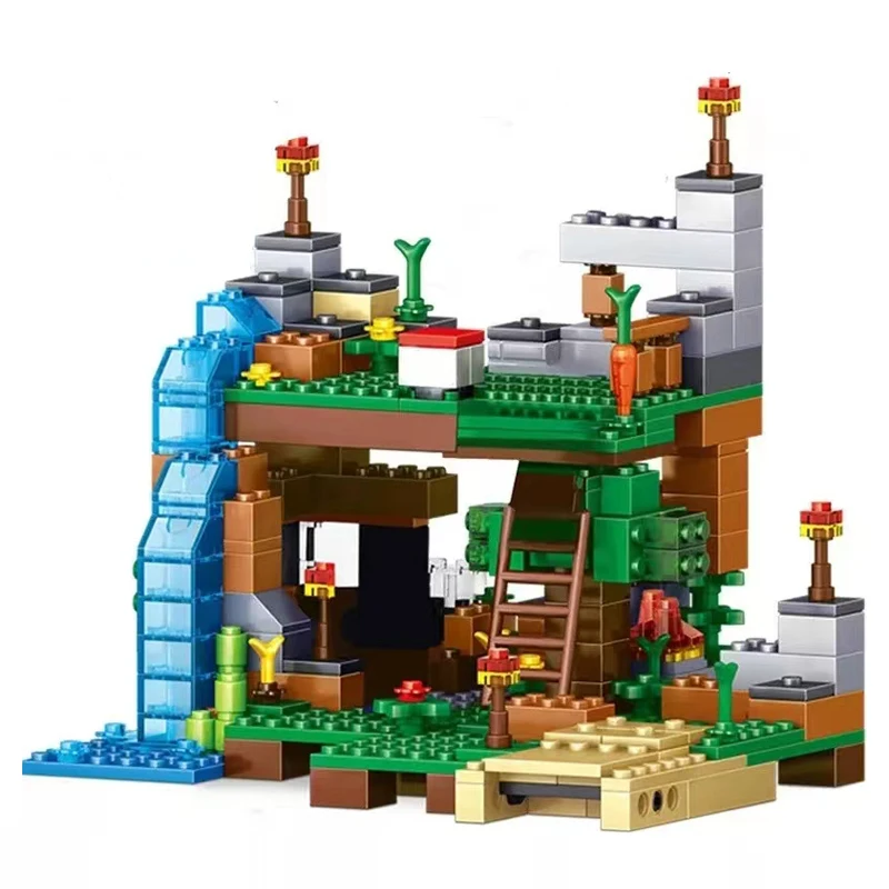 Le21141 the cave of the lego zombies®Minecraft™-Brinquedos originais bonecos  de meninos e meninas + 3 anos de blocos originais - AliExpress