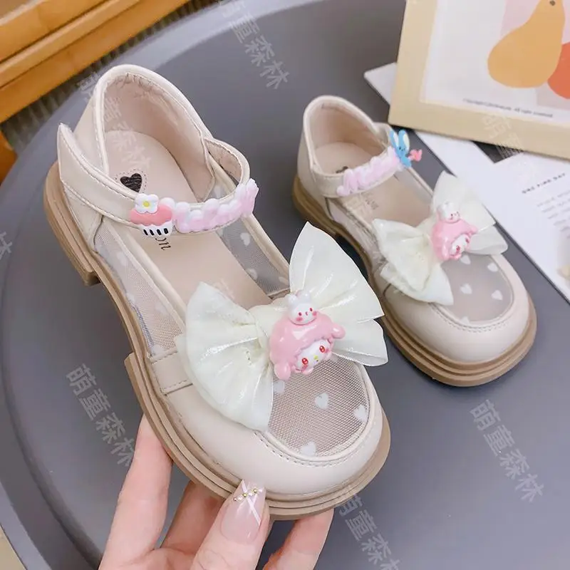 

Летняя кожаная обувь Kuromi My Melody из аниме Kawaii Sanrio, модные сандалии с милыми мультяшными героями Ins, обувь, подарки, игрушки для детей