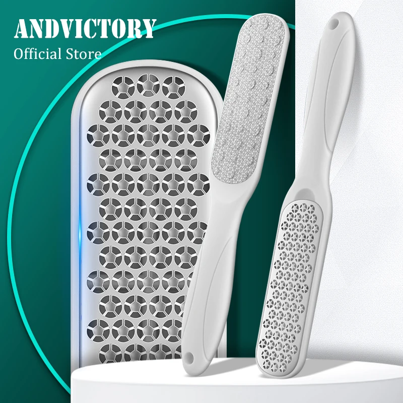 1Pcs Pedicure Tools Professional Foot Rasp Scrubber With Nail Clipper Double-Sided Dead Skin Remover File For Feet Care Spa Tool rigid two sided credit card size hard plastic badge holders with slot for expo launch event staff tag id card holder pass strap