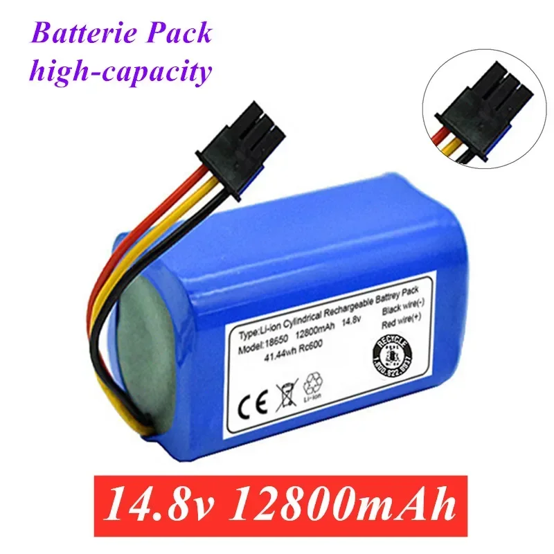 

14.8V 12.8ah Robotic Vacuum Cleaner Battery Pack For 360S5S7T90 CleanerReplacement Batteries Lithium Ion Capacity