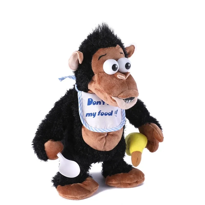 

Electric Plush Toys Orangutan Monkey Doll Dont Touch My Food Kids Birthday Creative Gifts Stuffed Dolls for Kids