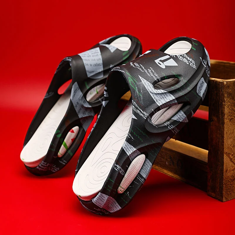 Slip-Hausschuhe für Herren, rutschfest, bequem, weiche Schaumstoff-Slipper mit dicker Sohle, Slipper für drinnen und draußen_voghion.com