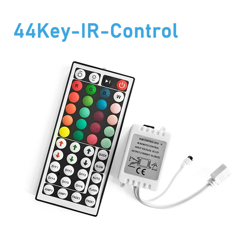 

Led Controller 44 Keys LED IR RGB Controler LED Lights Mini Controller IR Remote Dimmer DC12V For RGB 3528 5050 LED Strip