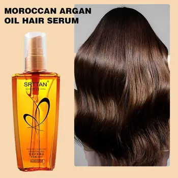 Siero per capelli all'olio di argan marocchino Nebbia di olio per capelli leggera per doppie punte, capelli crespi e morbidi, riparazione dell'olio per capelli - lucentezza 1