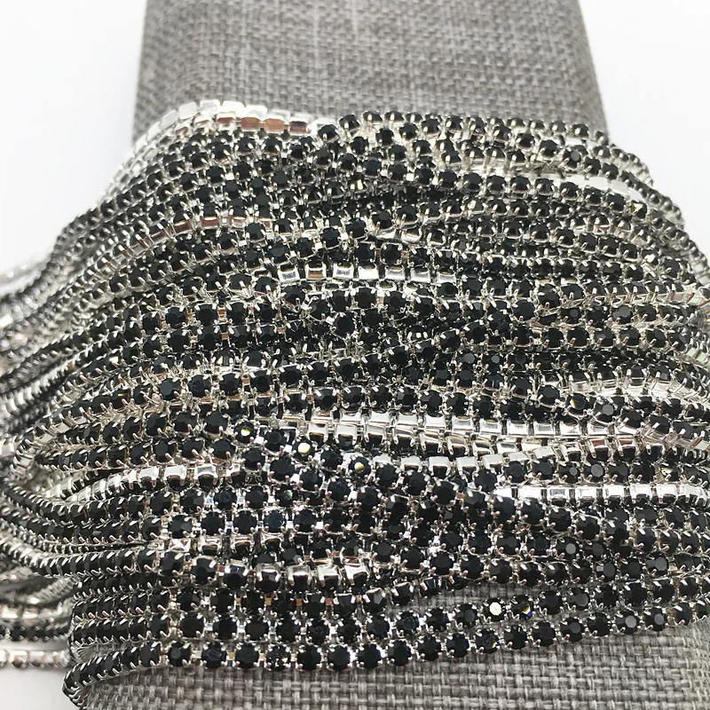 1 Yard Sparkling Crystal Rhinestone Chain for Jewelry and DIY Accessories