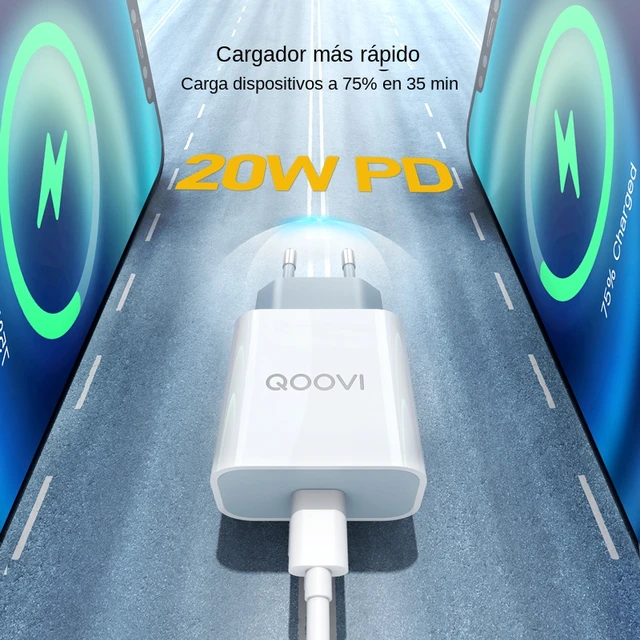 Cabezal Cargador Rápido 20w Usb C Para iPhone 10 11 12 13 14