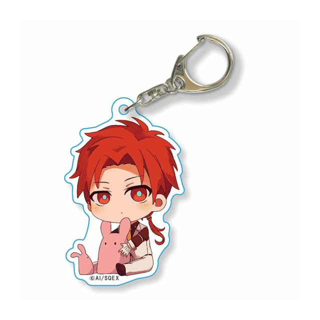 Anime Toilet-bound Hanako-Kun Keychain Romantic Card Design Acrylic Pendant Key Ring Jibaku Shounen Hanako Kun Key Holder