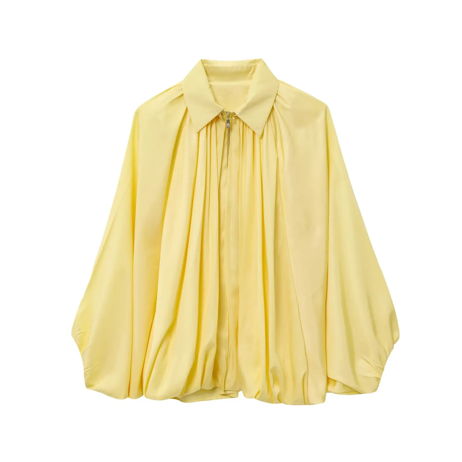 Yellow ver2 lapel zipper pleats