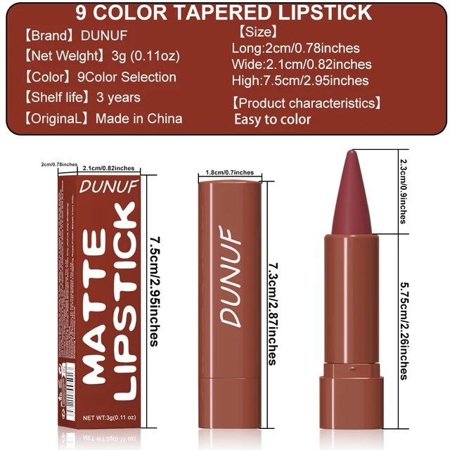 Gradient Lip Liner Pen with Matte Velvet Finish Smooth Application  Lipstick for Defined and Elegant Lips 6