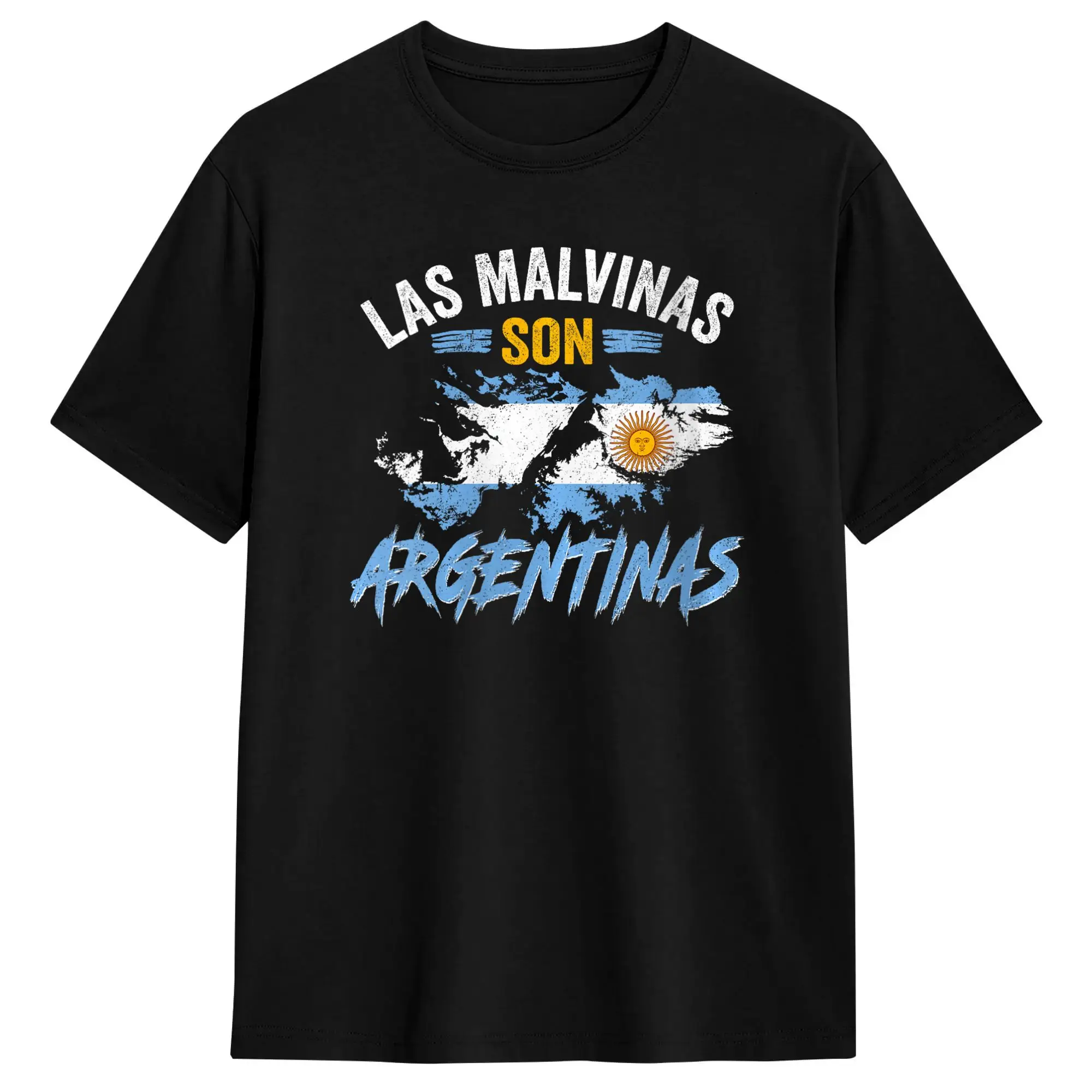 Las Malvinas Son Argentinas Argentinische Latino-Immigranten T-Shirts Herren Baumwoll-T-Shirts mit Rundhalsausschnitt Kurzarm-T-Shirts