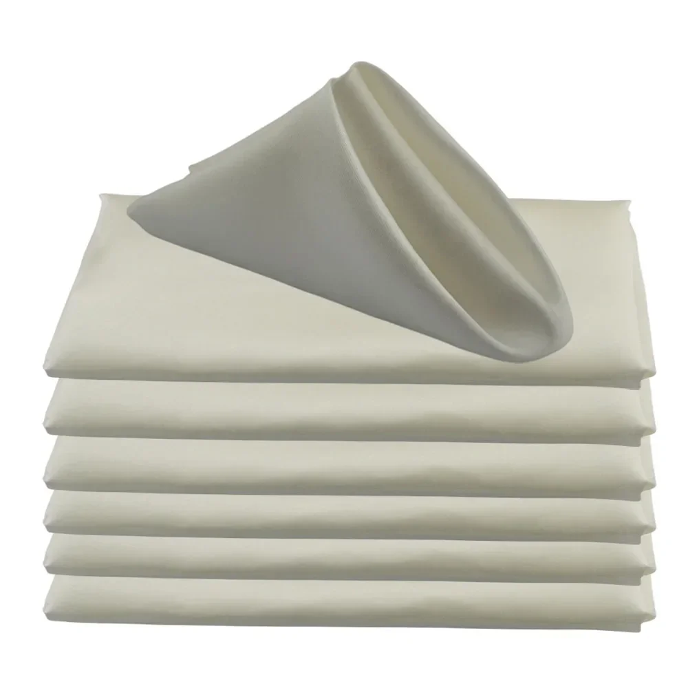 Elegant Satin Square Napkins - 50pcs, 17 Inch, for Weddings, Holidays, and Special Events