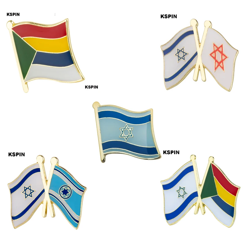 

Israel Metal Flag Lapel Pin Badges For Clothes In Patches Rozety Papierowe Icon Backpack KS-0205