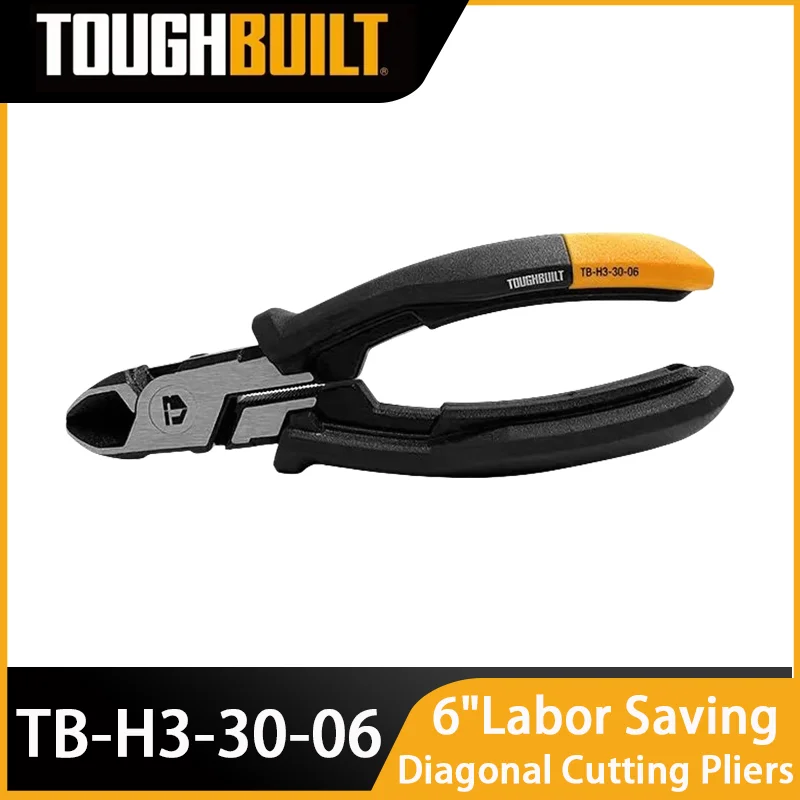 TOUGHBUILT 6'' Diagonal Pliers Long Nose Wire Cutter Side Cutter Cable Shears Electrician Professional Multi Too