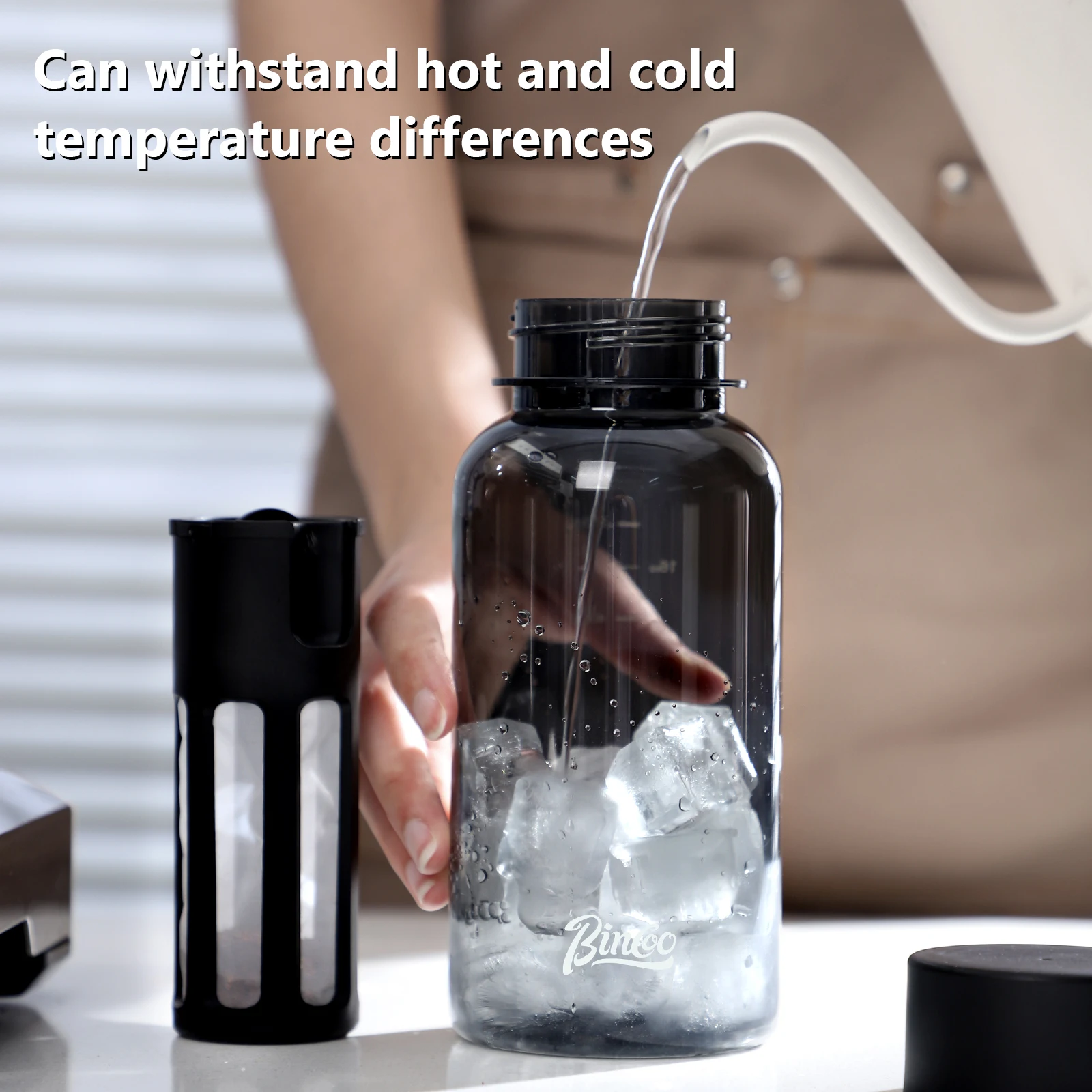 ماكينة صنع القهوة الباردة من Bincoo، زجاجة ثلج ذات...