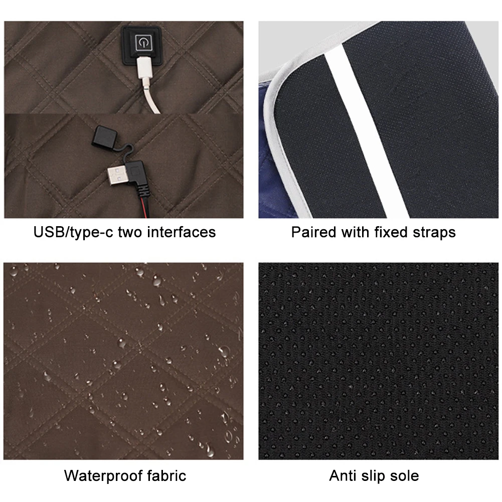 Heated Warming Seat Cushion with Adjustable Temperature for Outdoor Travel