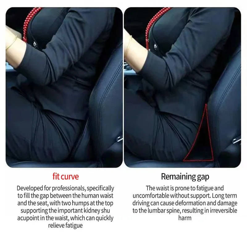 PU Memory Foam Sitting Cushion Seat Ibiza Ergonomic Seat Cushion Backrest Cushion Car Interior Accessories