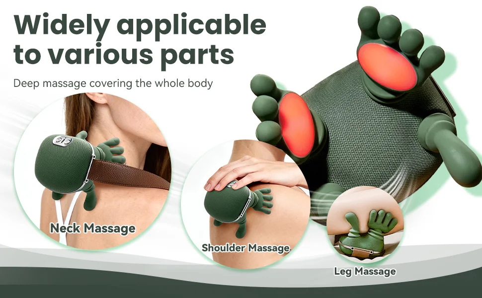 Wireless Neck And Shoulder Kneading Massager For Back Relaxation_voghion.com