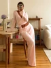 Absobe Autumn Winter Loose Pants Leisure Suit Women Flare Sleeve Crop Cardigan Top Lace-up Solid 2 Piece Set Fashion Outfit 6